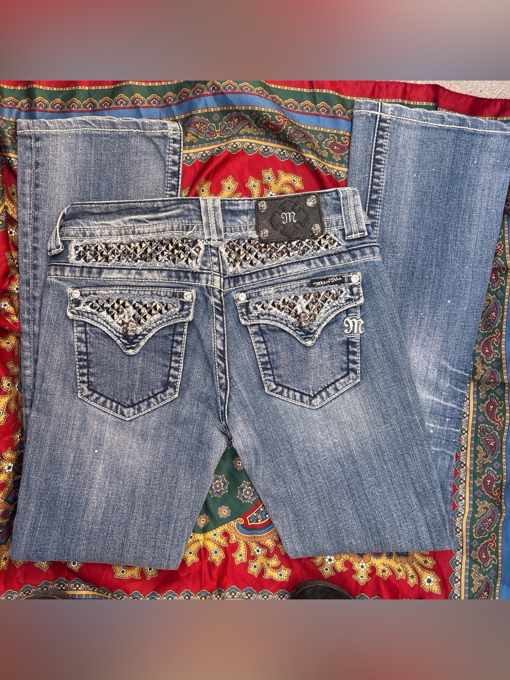 Miss Me Light Blue Embellished Boot Cut Jeans